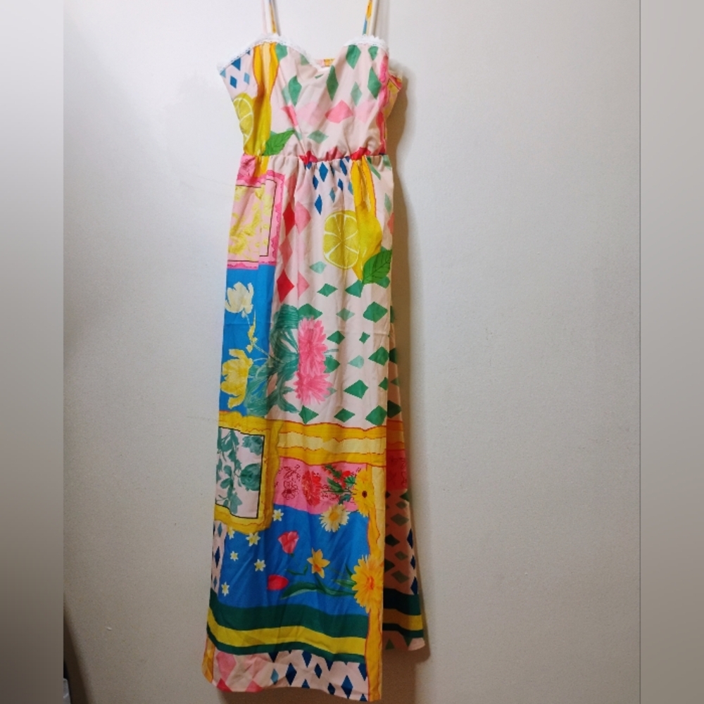 SHEIN Floral Long Dress Size Large